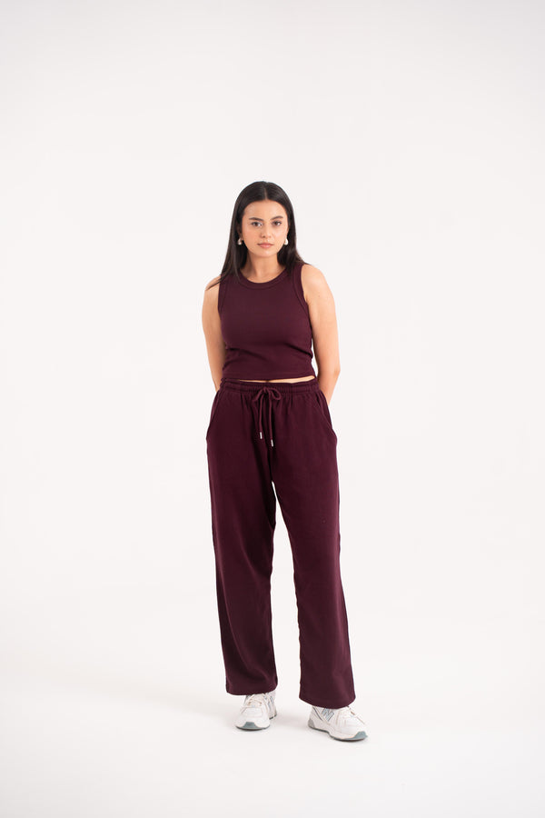 Modal Rib Tank top-Cherry Lacquer