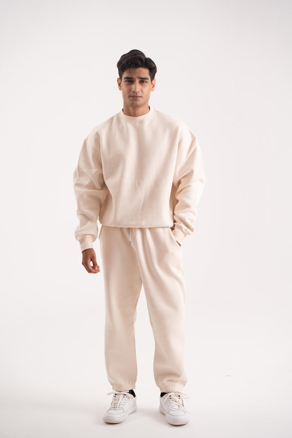 Oversized sweatshirt In Milky