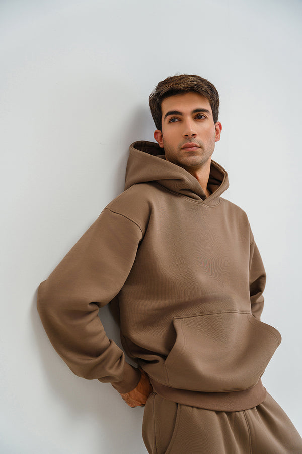 Oversized hoodie in Mocha