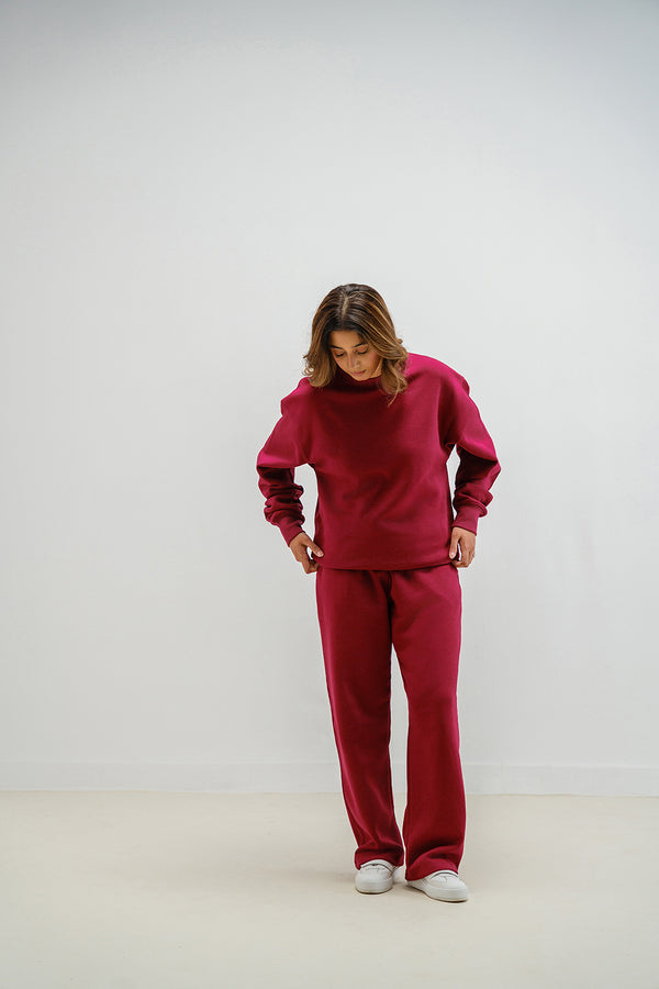 Straight Fit pants  in Burgundy