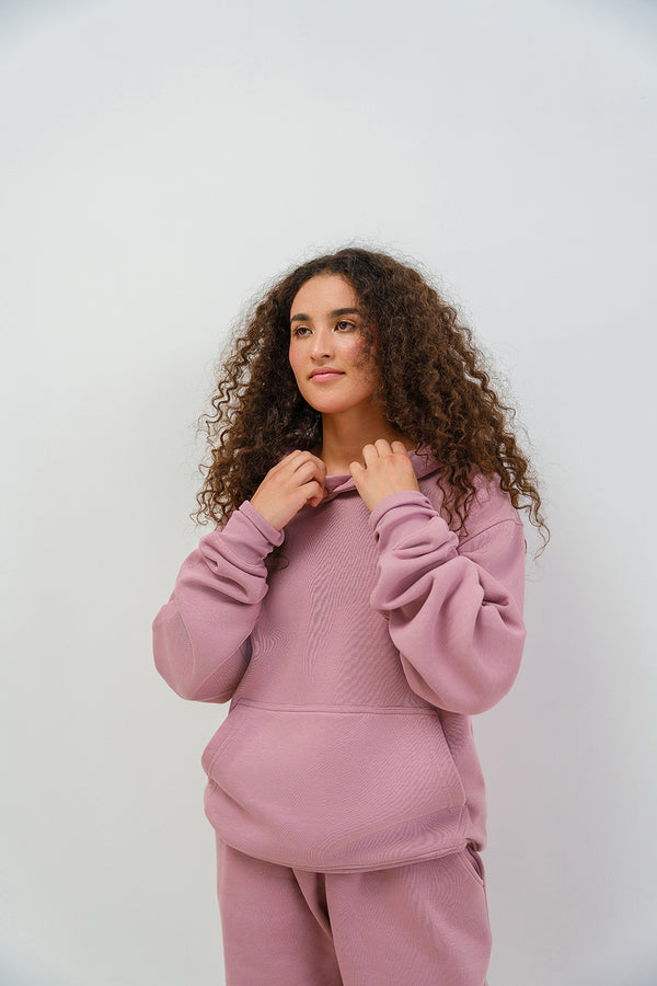 Oversized hoodie in Mauve