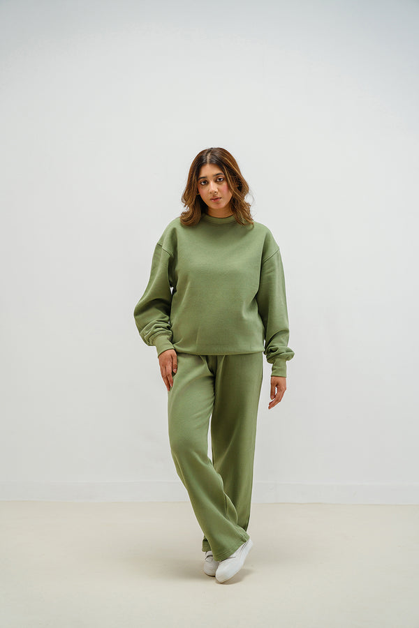 Oversized Sweatshirt In Sage Green