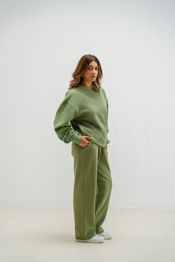 Straight Fit pants  in Sage Green