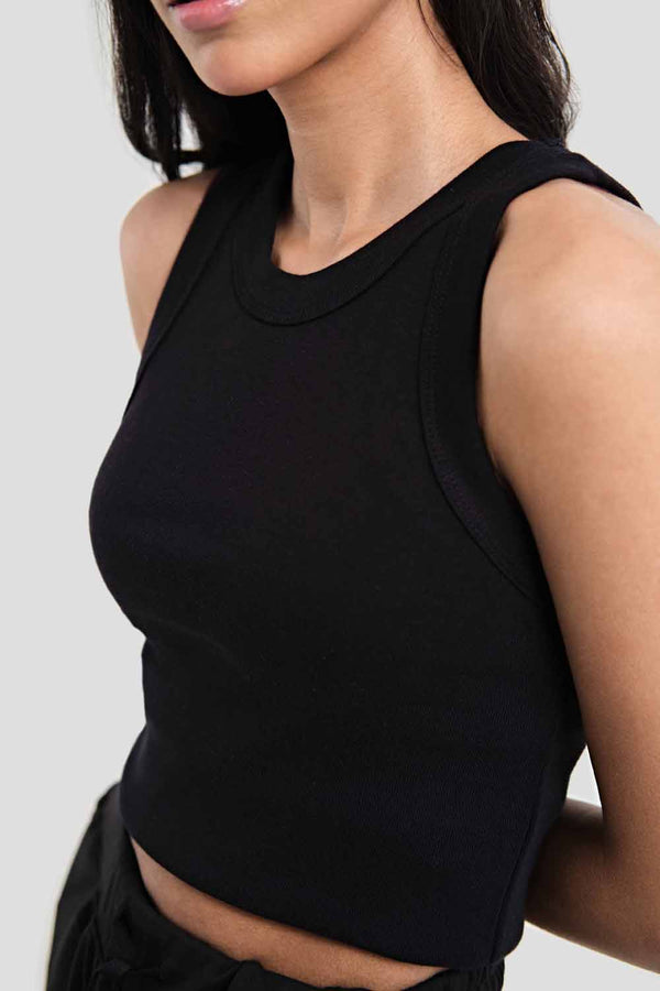 Basic tank top-Black