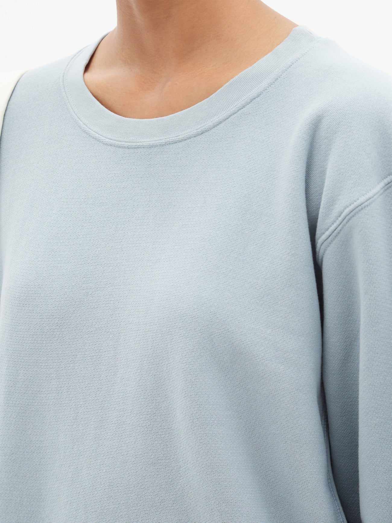 Brushed-back cotton sweatshirt in Powder Blue - Lahori Athleisure (7153486921881)