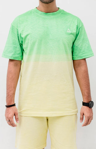 Dip-Dyed Unisex T-shirt in Grass Green Color - Lahori Athleisure