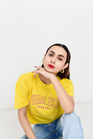 Boxy T-Shirt in Mustard Color - Lahori Athleisure