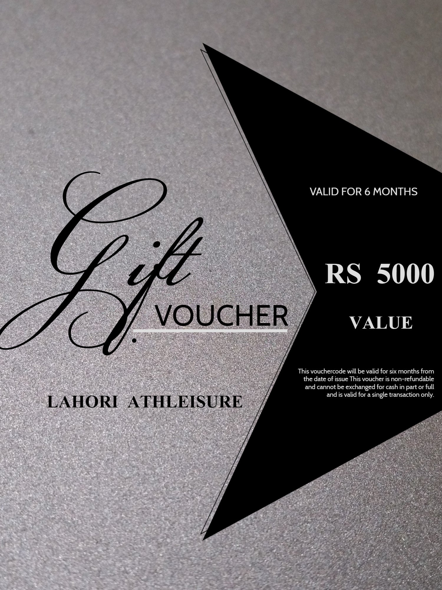 Gift Voucher - Rs.5,000.00 - Lahori Athleisure (6575540469913)