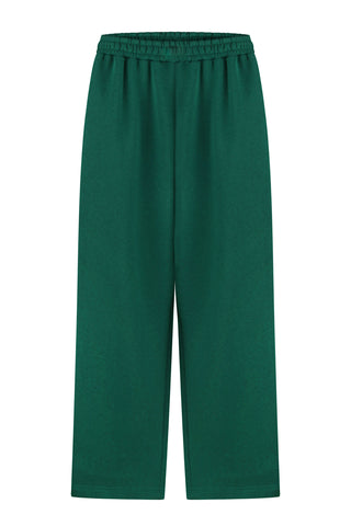 Straight-Cut Pants in Night-Tide Green - Lahori Athleisure