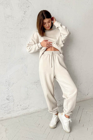 Jogger Pants in Milky - Lahori Athleisure