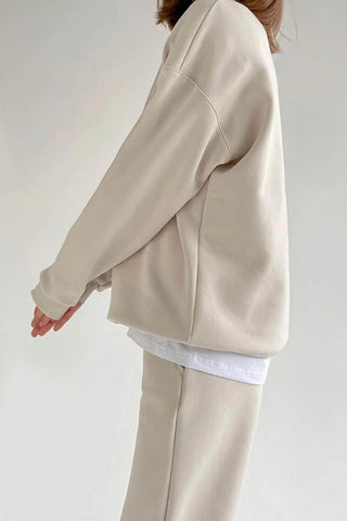 Oversized Sweatshirt in Milky - Lahori Athleisure