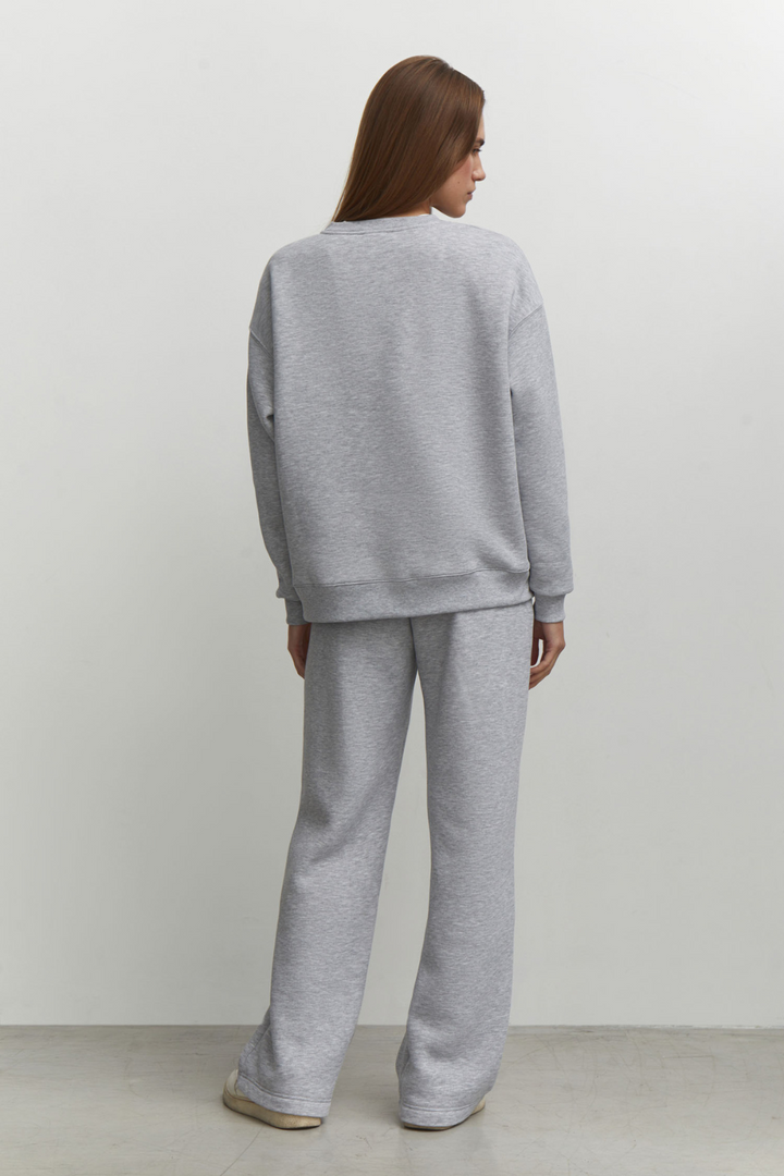 Oversized Sweatshirt in Grey Melange - Lahori Athleisure