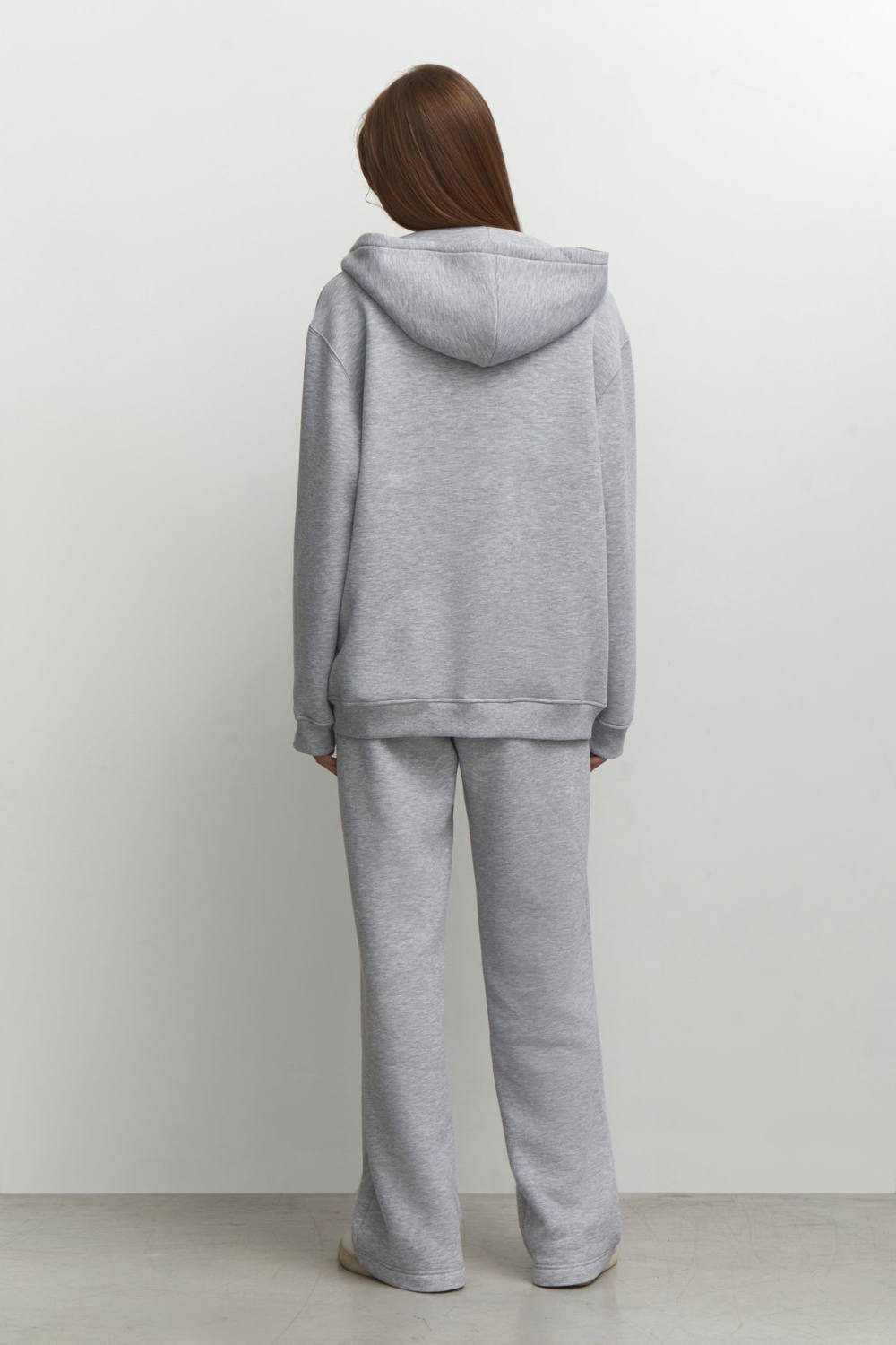 Zip hoodie in Grey Melange - Lahori Athleisure