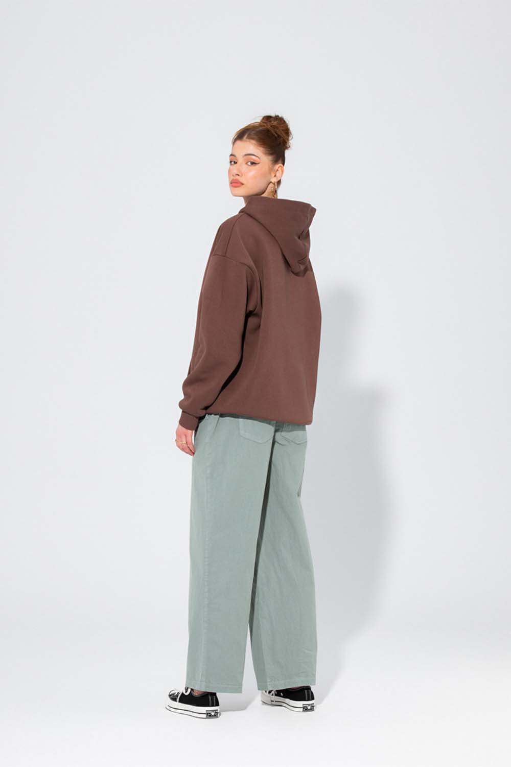 Oversized Hoodie in Deep Brown - Lahori Athleisure