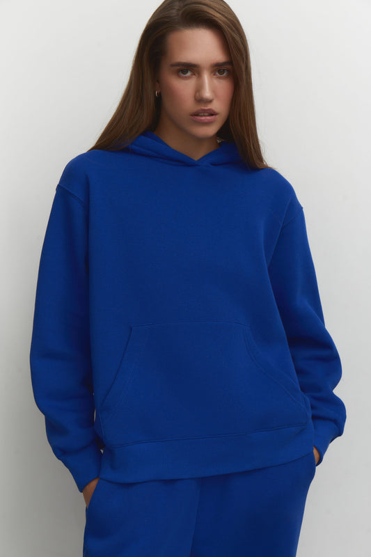 Oversized Hoodie in Royal Blue - Lahori Athleisure